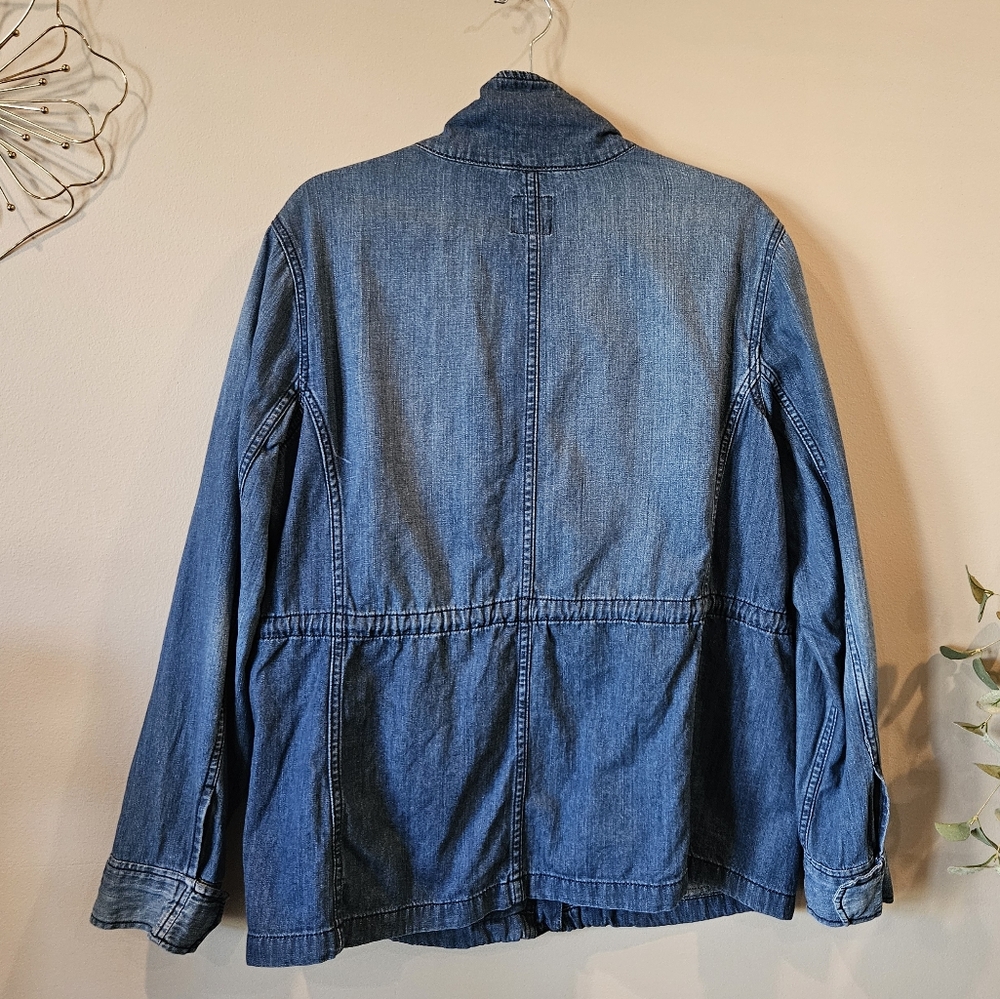Gap Extra-Large Jean Jacket With Drawstring Waist - image 2